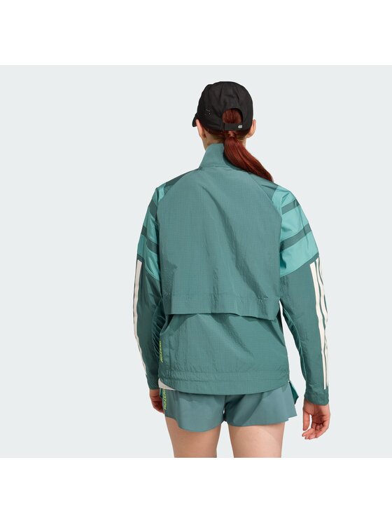 adidas adidas Kurtka do biegania 152351 Zielony Regular Fit