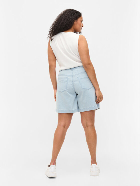 Zizzi Zizzi Jeans kratke hlače J10886B Svetlo modra Regular Fit
