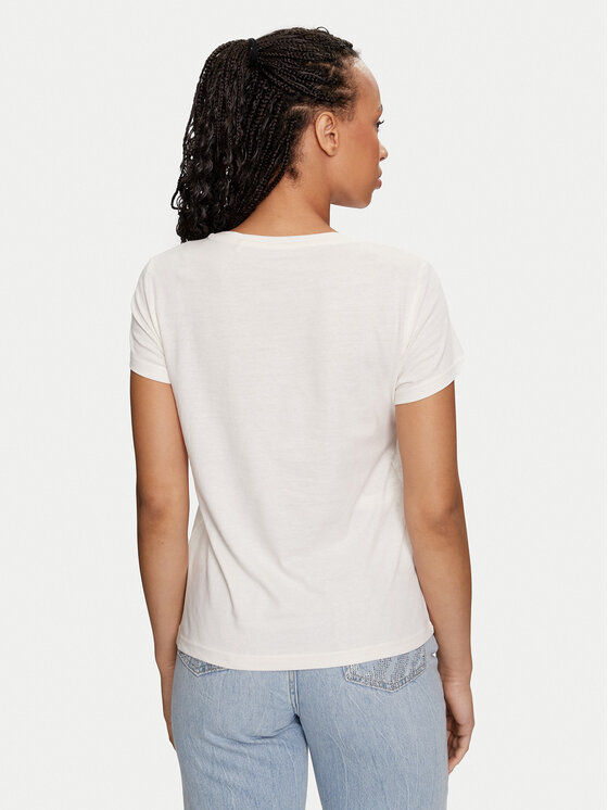 Mustang Mustang T-Shirt Alma 1015179 Écru Regular Fit