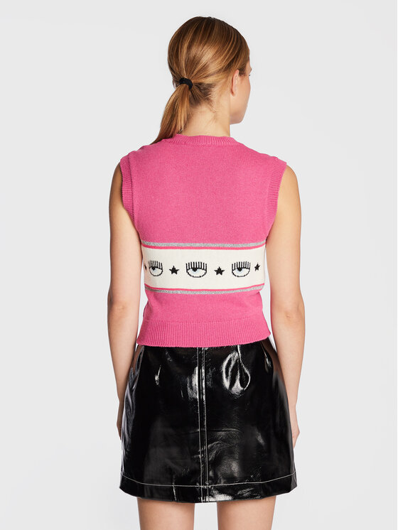 Chiara Ferragni Chiara Ferragni Sweter 73CBFM19 Różowy Regular Fit
