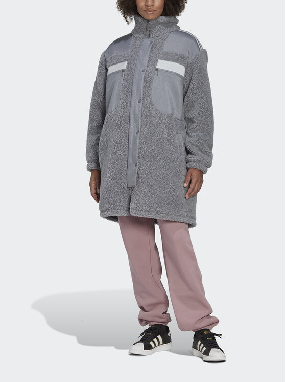 adidas adidas Kurtka zimowa Sherpa HK5256 Szary Relaxed Fit