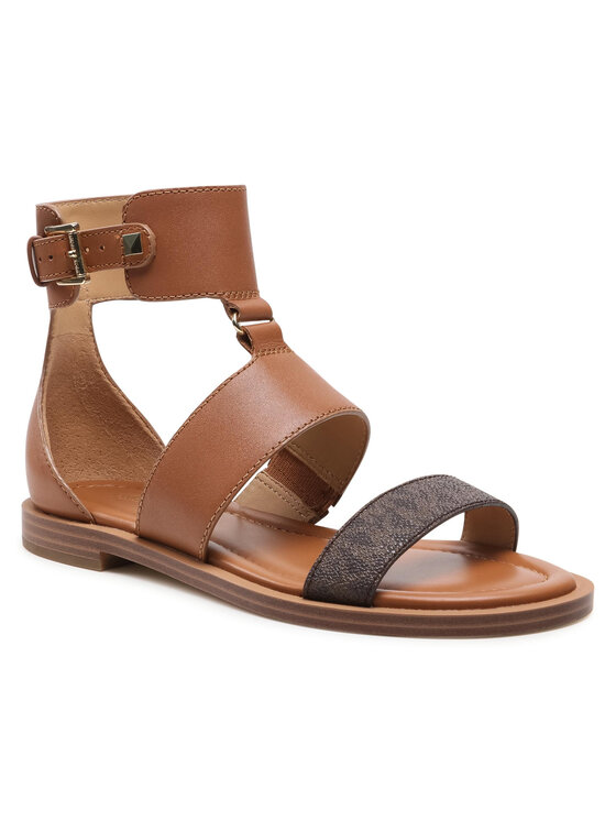 MICHAEL Michael Kors Sandales Amos Flat Sandal 40S1AMFP1L Marron • Modivo.fr