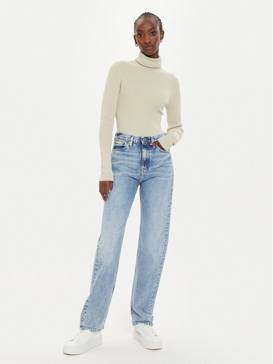 Calvin Klein Jeans Calvin Klein Jeans Golf J20J224225 Beżowy Regular Fit