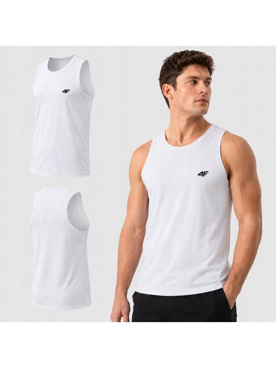4F 4F Tank top 4FWMM00TSLEM307 Szary jasny Active Fit