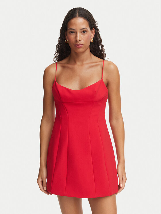 Bardot Bardot Коктейлна рокля Branca 60492DB Червен A-Line Fit