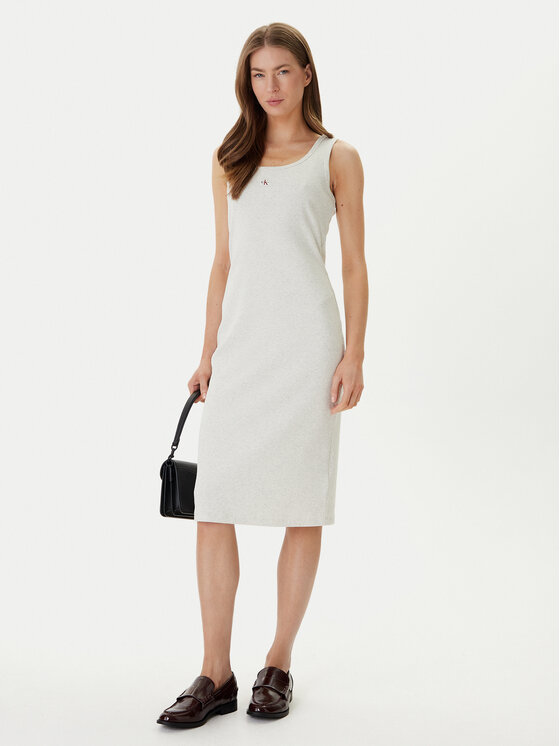 Calvin Klein Jeans Calvin Klein Jeans Φόρεμα καθημερινό LV047F257G Μπεζ Slim Fit