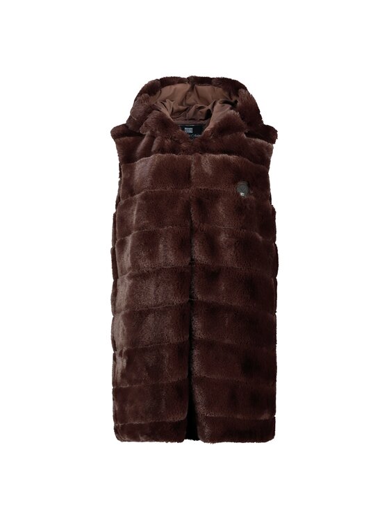 Geographical Norway Geographical Norway Bezrękawnik WZ6797F/GN-Dark brown Brązowy Regular Fit
