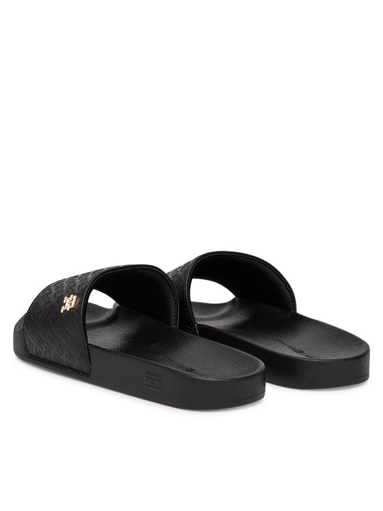 Tommy Hilfiger Tommy Hilfiger Papucs Th Monogram Poolside FW0FW08525 Fekete