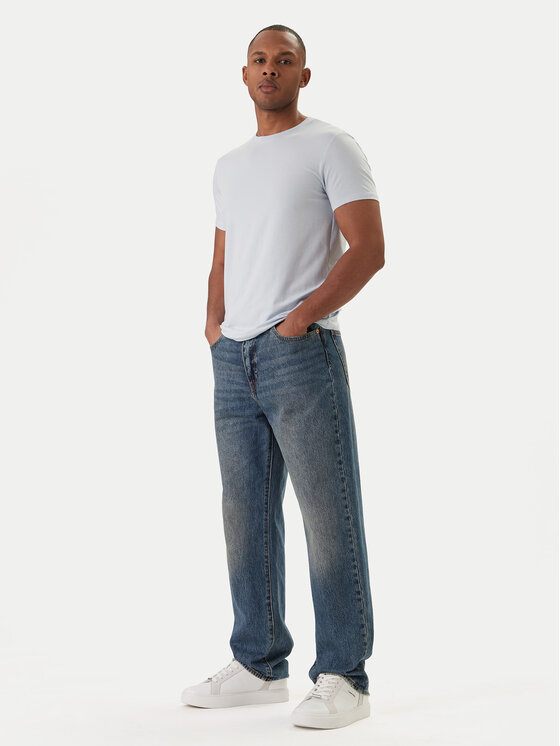 Calvin Klein Calvin Klein Majica LV04LC240G Svetlo modra Slim Fit