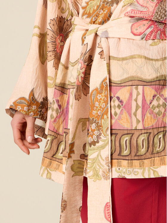 Oltre Oltre Giacca di transizione R000E000124N0R2 Crema Baggy Fit