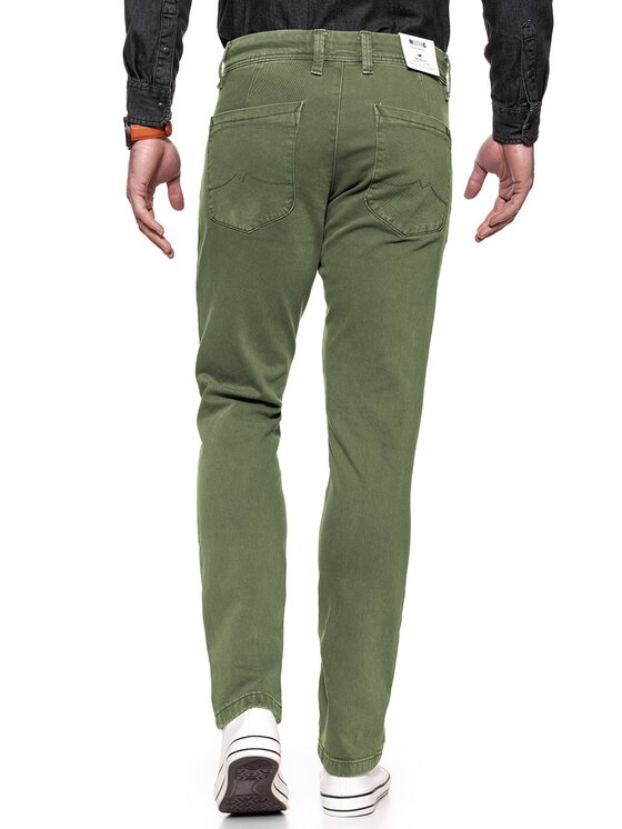 Mustang Mustang Chinosy 5P CHINO Zielony Regular Fit