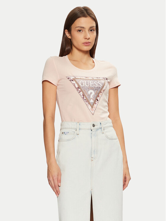Guess Guess Póló W5RI22 J1314 Ekru Regular Fit
