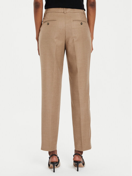 Weekend Max Mara Weekend Max Mara Штани з тканини Caldaia 2425136132 Бежевий Regular Fit