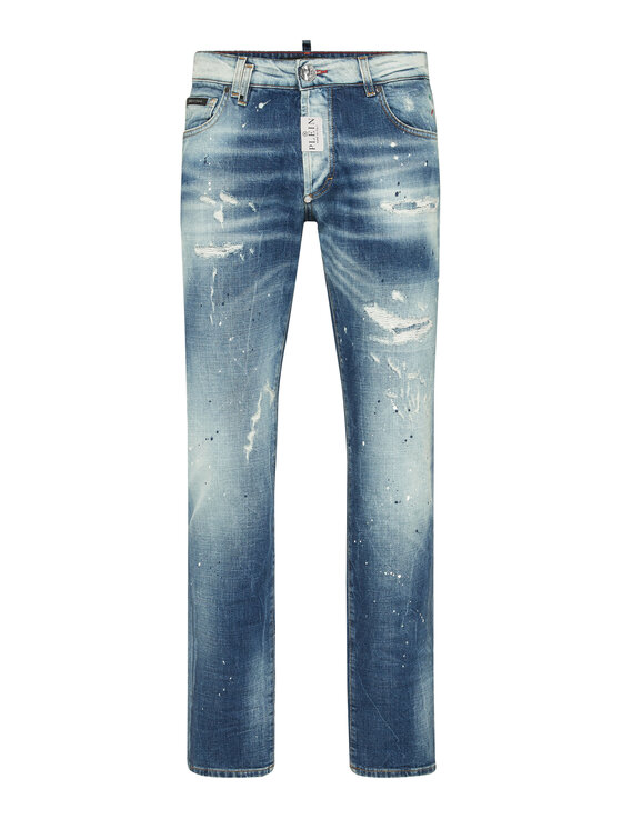 PHILIPP PLEIN PHILIPP PLEIN Jeansy 21677 Niebieski jasny Straight Leg