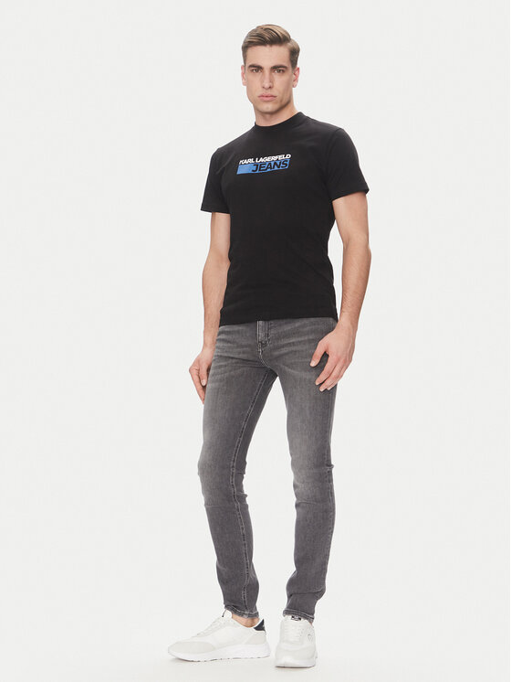 KARL LAGERFELD KARL LAGERFELD T-shirt A2M17074 Crna Regular Fit