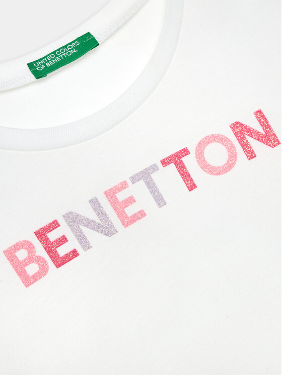 United Colors Of Benetton United Colors Of Benetton Тишърт 3I1XC10H8 Бял Regular Fit