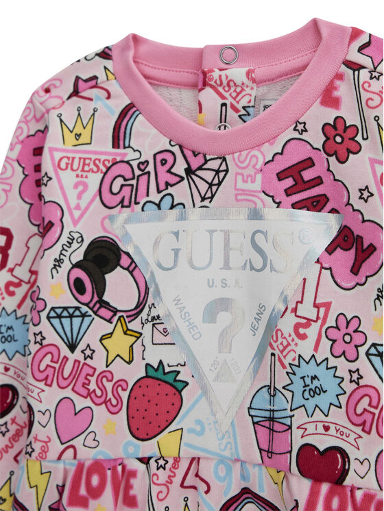 Guess Guess Σετ φούτερ και κολάν A6YG03 K3898 Ροζ Regular Fit