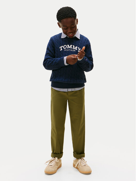 Tommy Hilfiger Tommy Hilfiger Strickjacke KG0KG08953 Dunkelblau Regular Fit