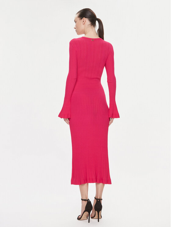 TWINSET TWINSET Kötött ruha 241TP3050 Rózsaszín Regular Fit