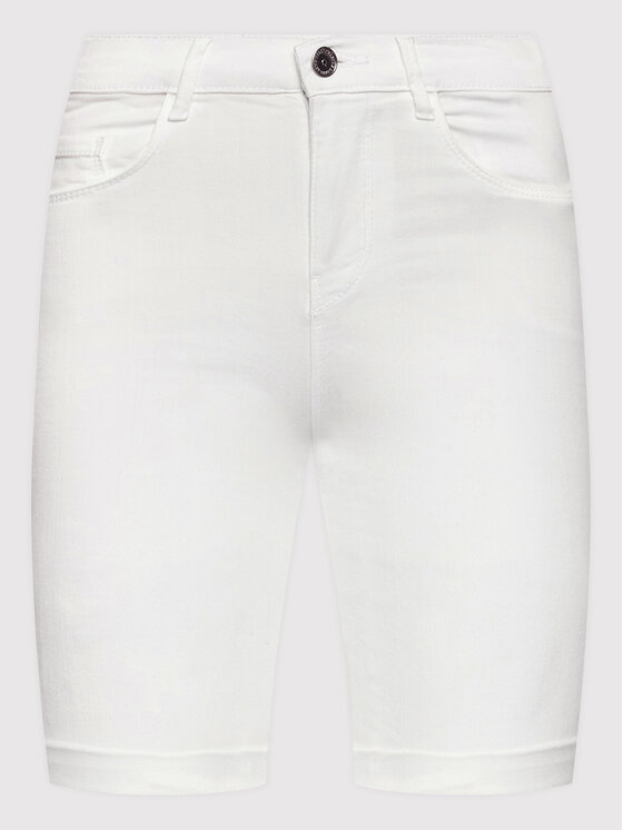 ONLY ONLY Szorty jeansowe Rain 15176847 Biały Slim Fit