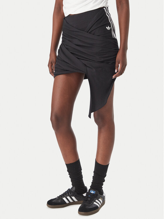 adidas adidas Spódnica mini Adiluna Season 2 X Jennie Wrap-Around Skirt LD8930 Czarny Regular Fit