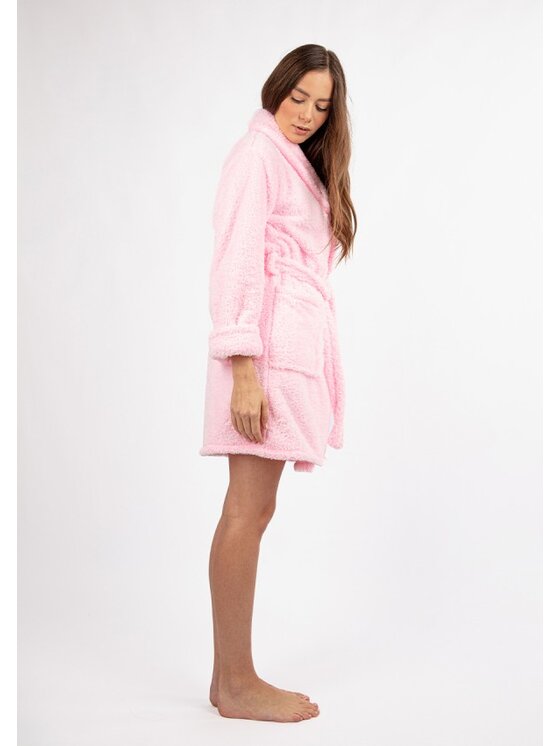 DKaren Lingerie DKaren Lingerie Szlafrok Eliza Krótka Różowy