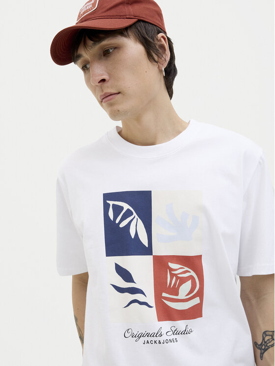 Jack&Jones Jack&Jones Тишърт Canggu 12277220 Бял Regular Fit
