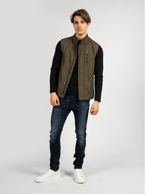 Geox Geox Γιλέκο M0220E T2473 | Vincit Gilet Χακί Regular Fit