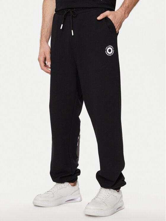 KARL LAGERFELD KARL LAGERFELD Teplákové kalhoty 705097 542930 Černá Regular Fit