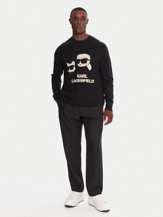 KARL LAGERFELD KARL LAGERFELD Pulover 655030 554306 Negru Regular Fit