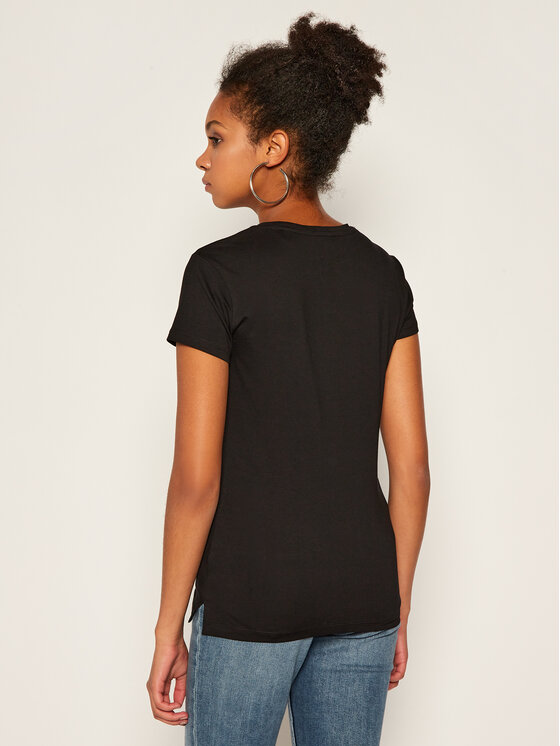 Guess Guess Marškinėliai O0BI02 J1311 Juoda Slim Fit