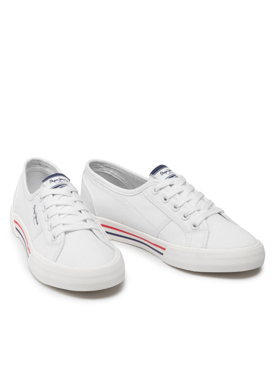 Pepe Jeans Pepe Jeans Πάνινα παπούτσια Brady W Basic PLS31287 Λευκό