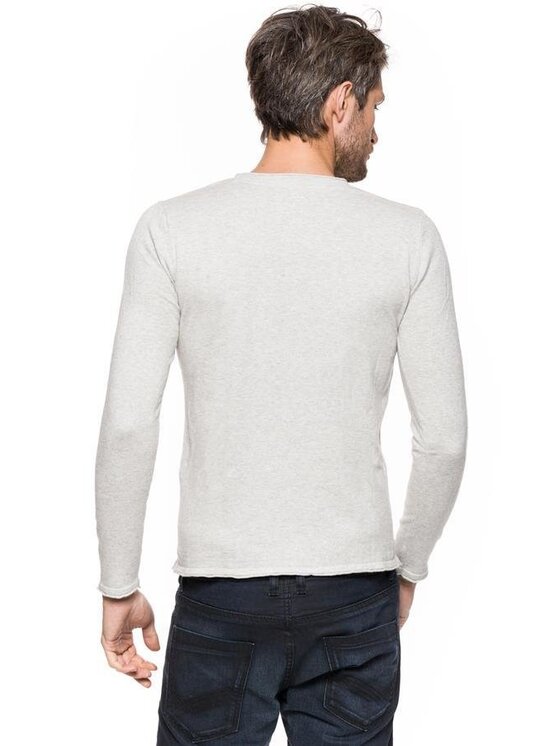 Tom Tailor Tom Tailor Sweter CREW-NECK SWEATER Szary Regular Fit