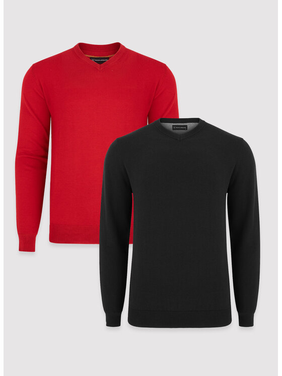 Pako Lorente Pako Lorente Sweter P24WB-2X-011 Czerwony Regular Fit
