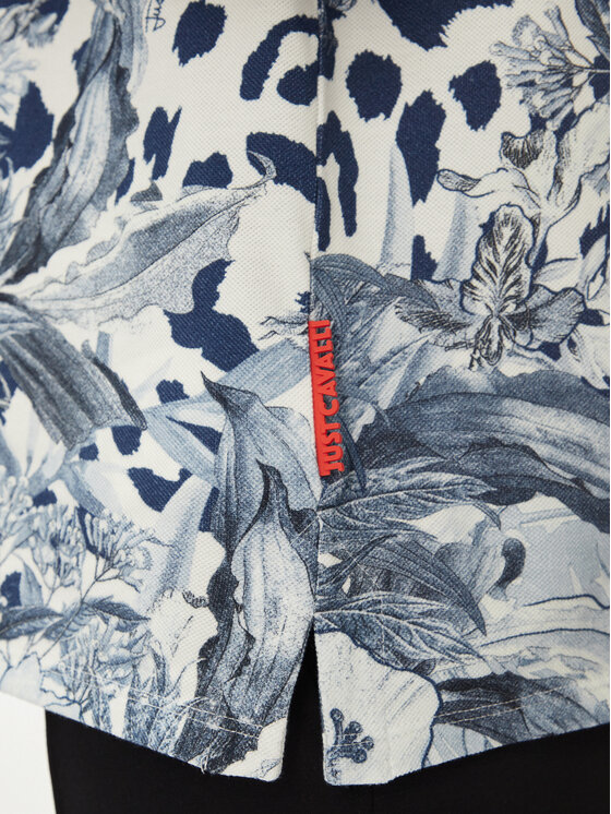 Just Cavalli Just Cavalli Polo marškinėliai 76OAG6RL Mėlyna Regular Fit