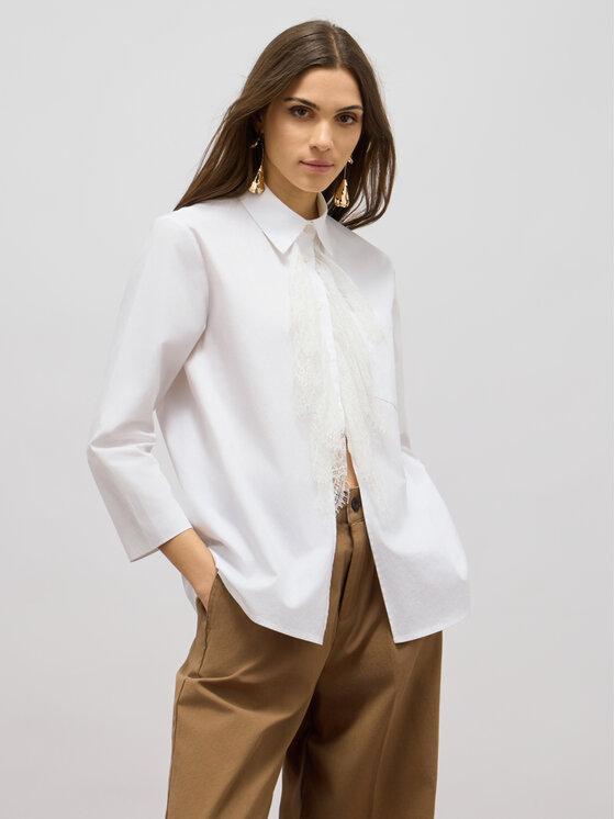 Oltre Oltre Camicia 5123R003031N011 Bianco Over Fit