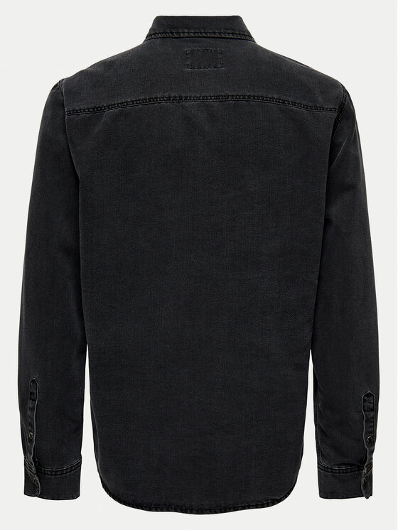 Only & Sons Only & Sons cămașă de blugi Bane 22023247 Gri Regular Fit