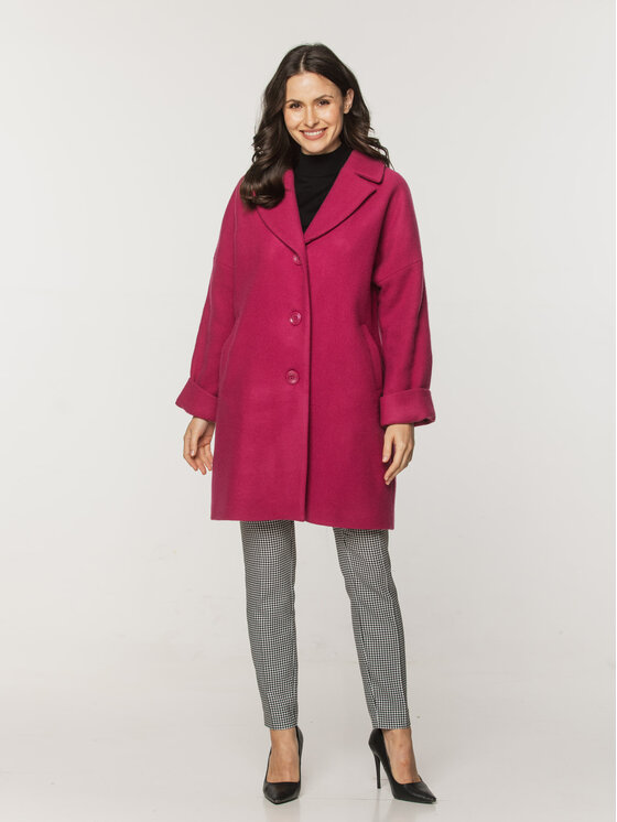Willsoor Willsoor Płaszcz przejściowy 67834 Różowy Loose Fit