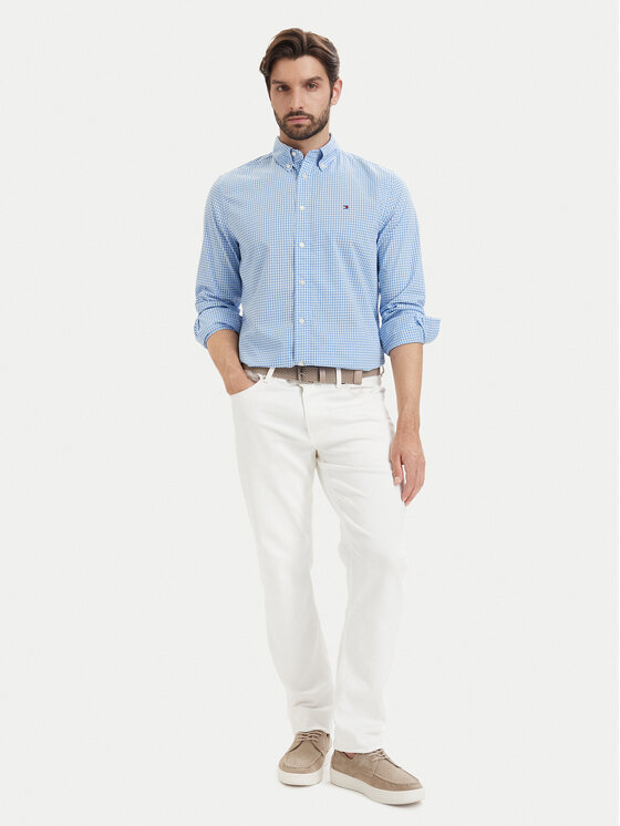 Tommy Hilfiger Tommy Hilfiger Ing Poplin MW0MW43319 Kék Regular Fit
