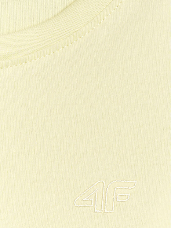4F 4F T-Shirt BASIC+ Żółty Regular Fit