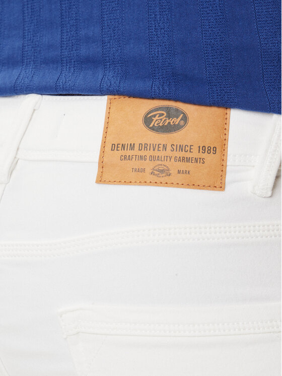 Petrol Industries Petrol Industries Дънкови шорти M-ROS-SHO005 Бял Slim Fit