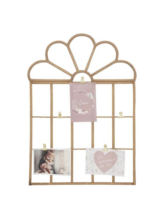 MIAhome MIAhome Ramka na zdjęcia organizer na zdjęcia rattan Brązowy