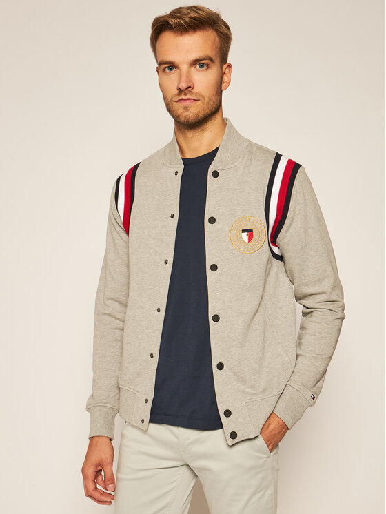 Tommy Hilfiger Tommy Hilfiger Džemperis Varsity Baseball MW0MW14217 Pilka Regular Fit