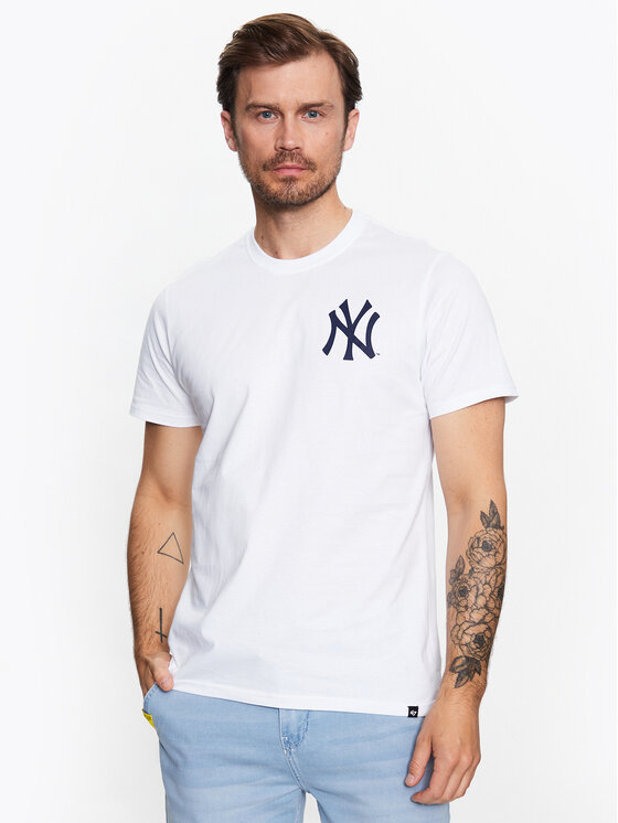 47 Brand T shirt New York Yankees World Series Backer 47 Echo Tee Blanc Regular Fit Modivo