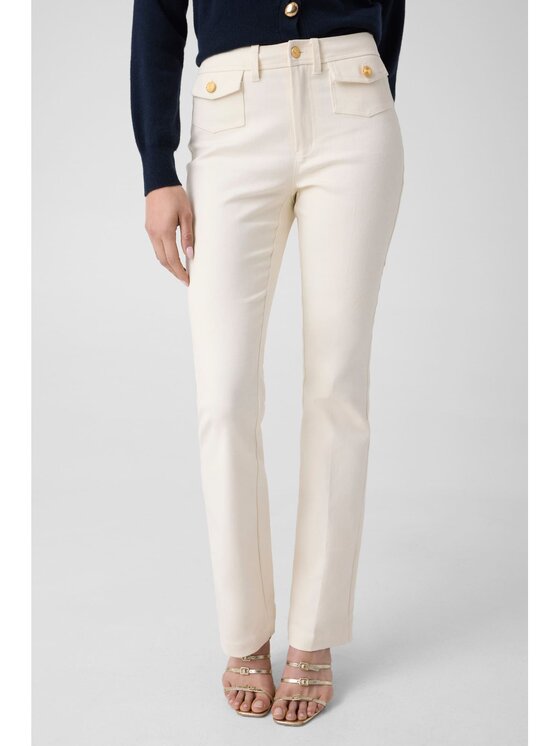 Guess Guess Kalhoty z materiálu 184531 Béžová Classic Fit
