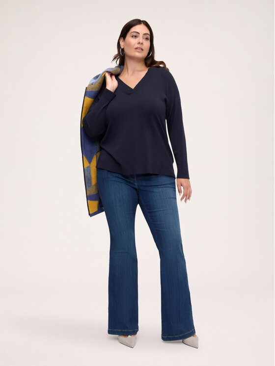 Fiorella Rubino Fiorella Rubino Sweter M072E002063N034 Niebieski Regular Fit