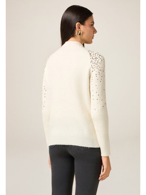 Oltre Oltre Maglione M514J005286N011 Bianco Regular Fit