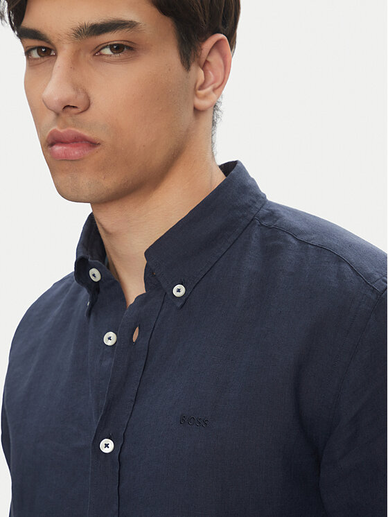 BOSS BOSS Košeľa H-Roan-Bd-E-C1 50520283 Tmavomodrá Slim Fit