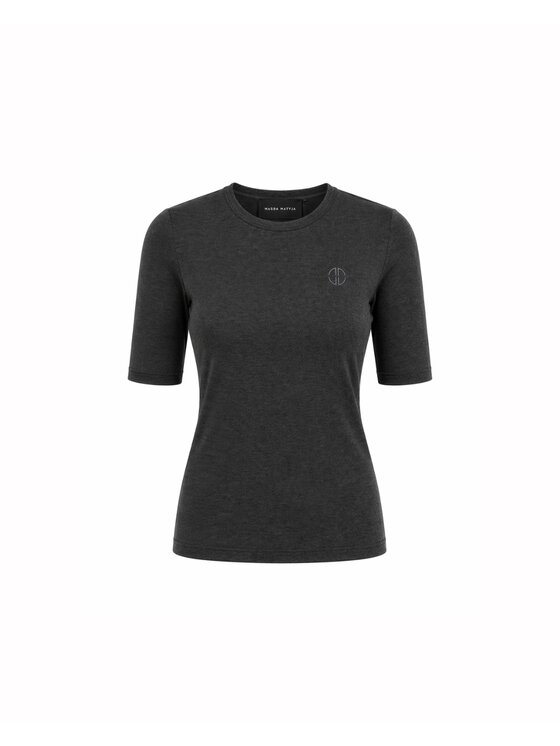 Magda Matyja Magda Matyja Bluzka SLOW TOP GREY Szary Regular Fit