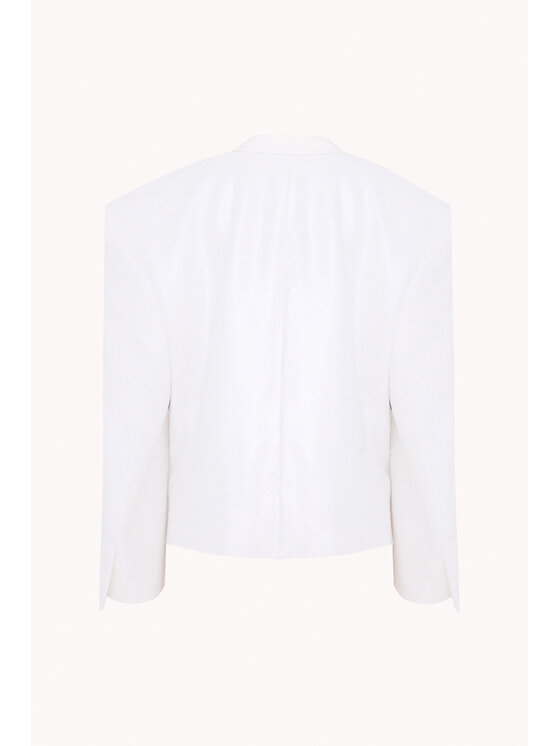 Epuzer Epuzer Marynarka Sequin blazer Biały Standard Fit